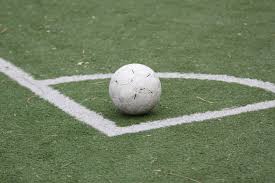 A football in the corner